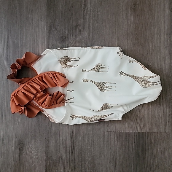 Ruffled Cross Back Swimsuit - Picture 4 of 8